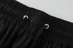 AMIRI Pool Cue Straight-Leg Mid-Length Logo-Print Swim Shorts